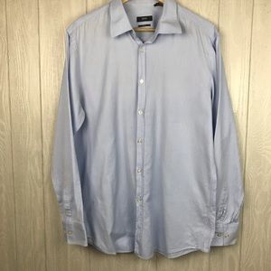 Hugo Boss Slim Fit blue and white button down dress shirt